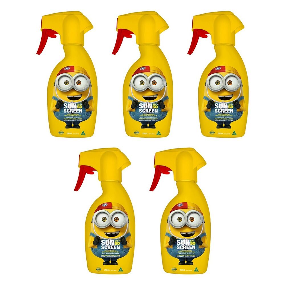 Surf Life Saving Australia Sunscreen Despicable Me Spray SPF 50+ 250mL Pack of 5