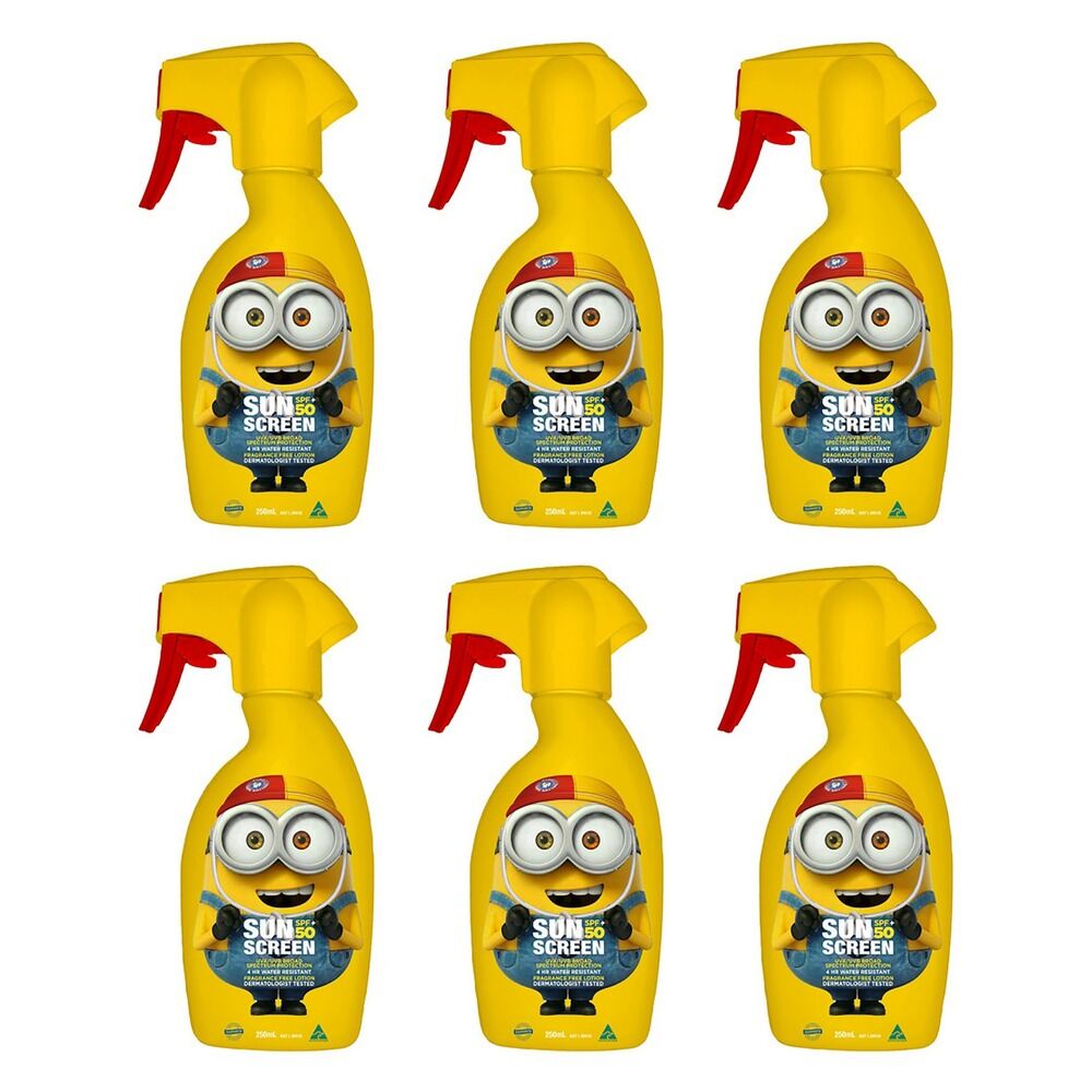 Surf Life Saving Australia Sunscreen Despicable Me Spray SPF 50+ 250mL Pack of 6