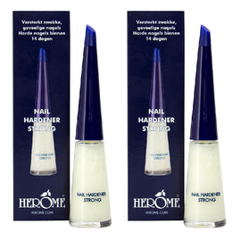 Herome Nail Hardener Strong Coat Base Clear Polish 10ml x 2 Twin Pack