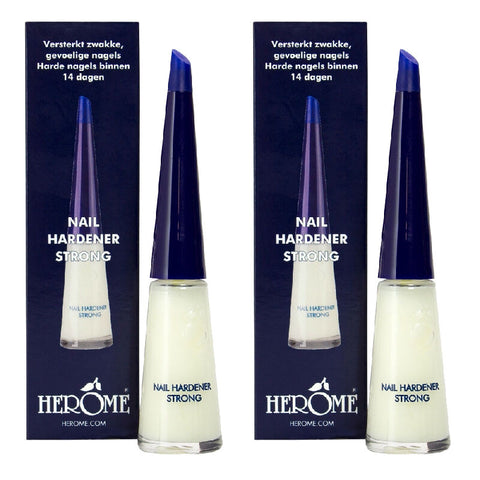 Herome Nail Hardener Strong Coat Base Clear Polish 10ml x 2 Twin Pack