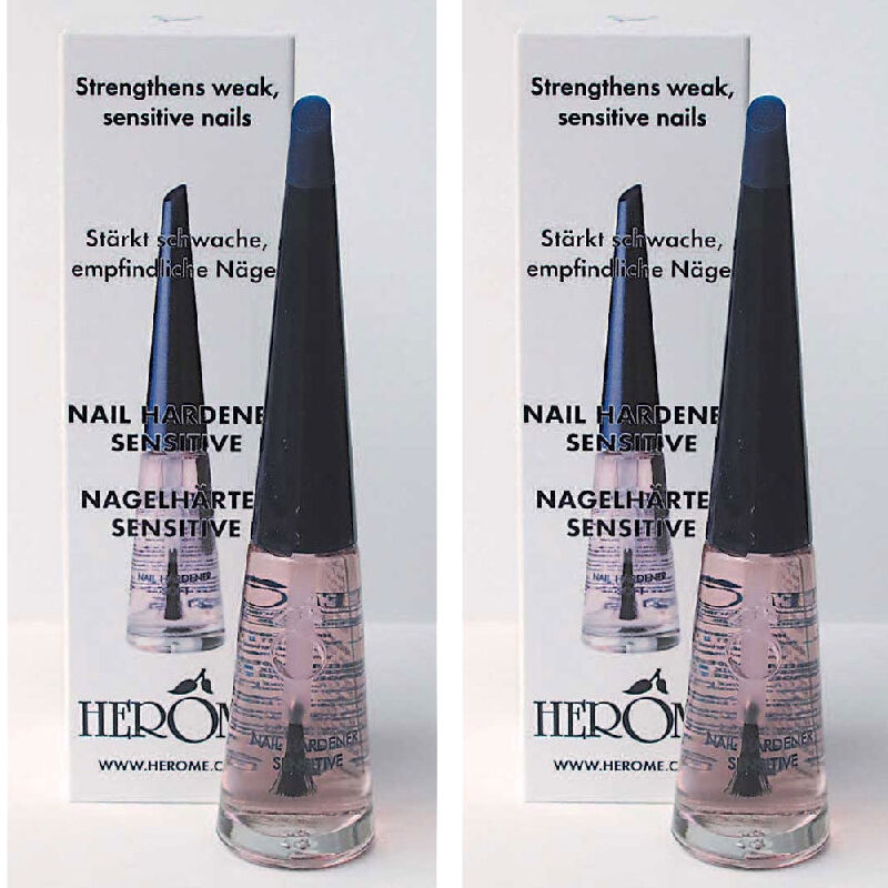 Herome Nail Hardener Sensitive Fingernail Repair 10ml Pack of 2