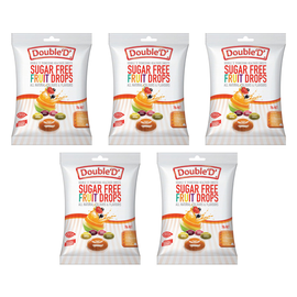 Double D Sugar Free Fruit Drops 70g Bundle of 5