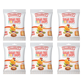 Double D Sugar Free Fruit Drops 70g Pack of 6 Individually Wrapped