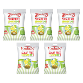 Double D Sugar Free Lemon N Lime Drops 70g Pack of 5