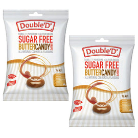 Double D Sugar Free Butter Candy Drops 70g 2 Pack Gluten Free Australian