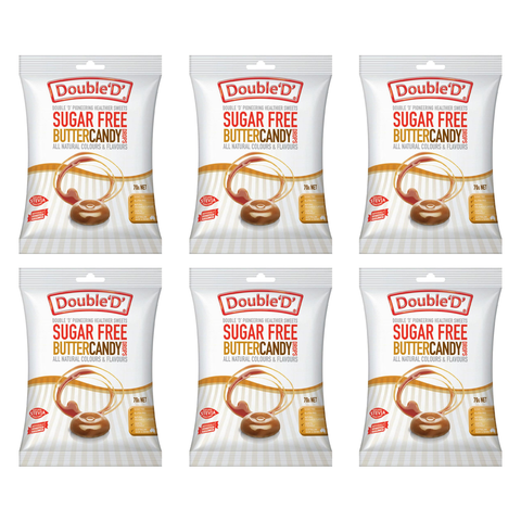 Double D Sugar Free Butter Candy Drops 70g 6 Pack