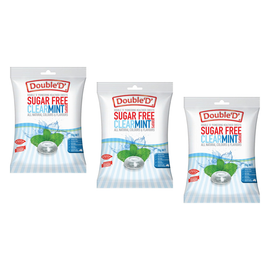 Double D Sugar Free Clear Mint Drops 70g Pack of 3