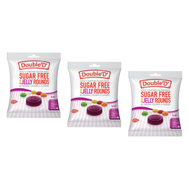 Double D Sugar Free Fruit Jelly Rounds 70g Pack of 3