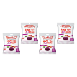 Double D Sugar Free Fruit Jelly Rounds 70g Bundle of 4
