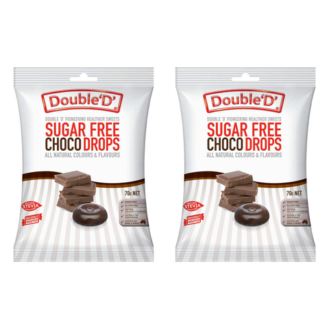 Double D Sugar Free Choco Drops 70g Pack of 2