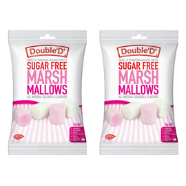 Double D Sugar Free Marshmallows 2 Pack 70g Gluten Free Vegetarian