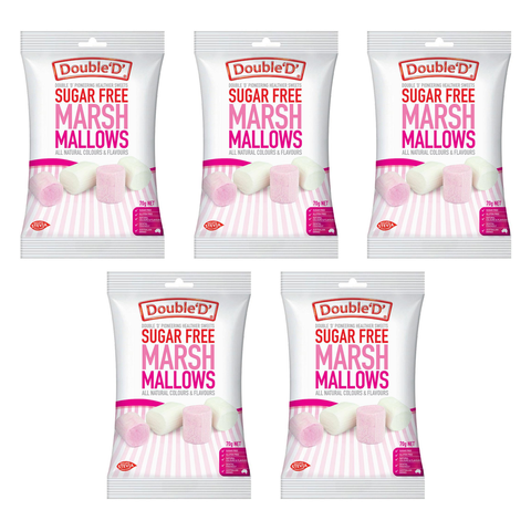 Double D Sugar Free Marshmallows 70g Pack of 5 Bundle