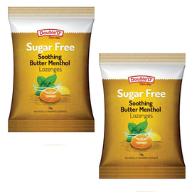 Double D Sugar Free Butter Menthol Lozenges 70g Pack of 2