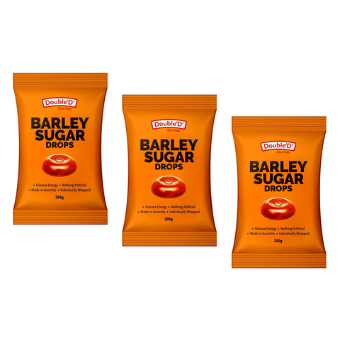 Double D Barley Sugar Hard Candy Lollies 200g Bundle of 3