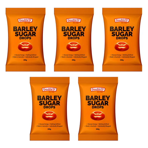 Double D Barley Sugar Hard Candy 5 Pack 200g Each Aussie Made
