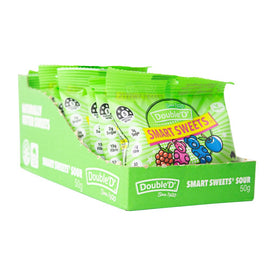 Double D Smart Sweets Sour Gummies 50g Display of 12