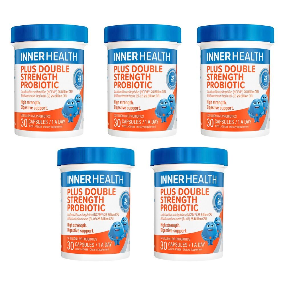 Inner Health Plus Double Strength Probiotic 30 Capsules Pack of 5