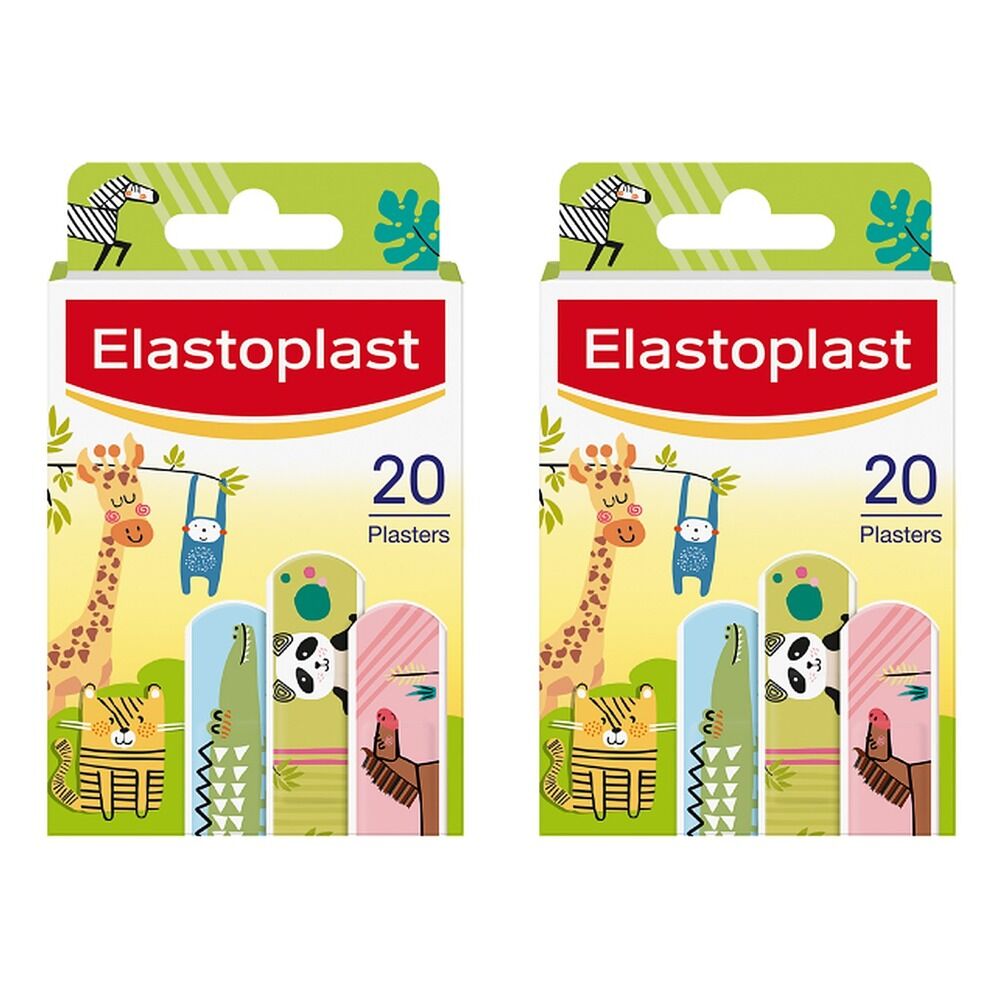 Elastoplast Kids Plasters 20 Pack Bundle of 2