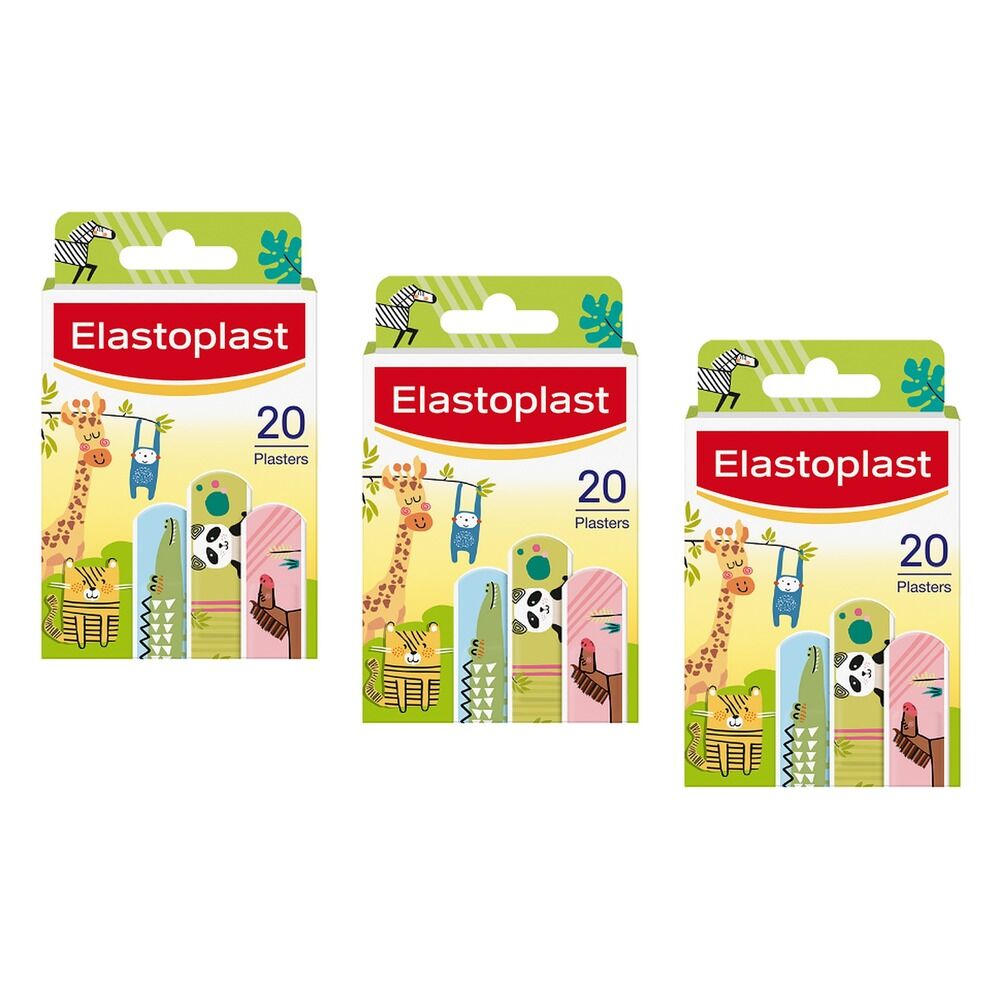 Elastoplast Kids Plasters 20 Pack Bundle of 3