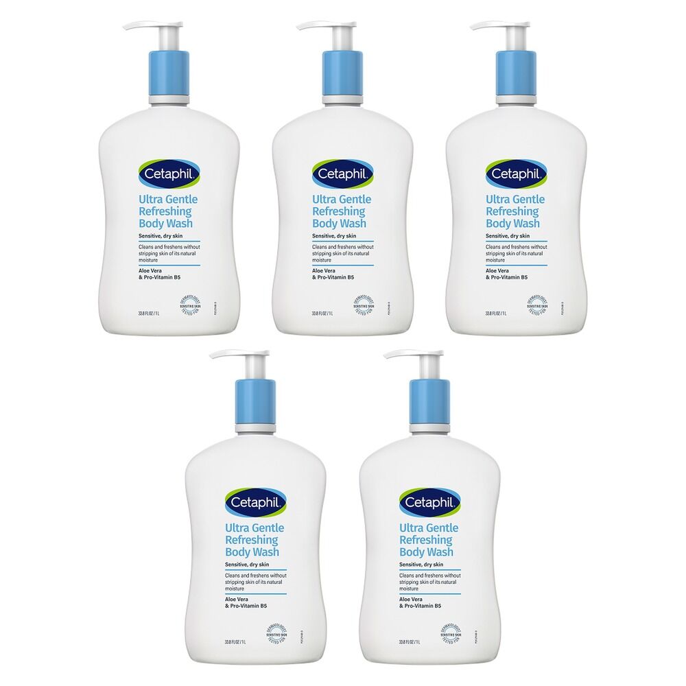 Cetaphil Ultra Gentle Refreshing Body Wash 1L Pack of 5