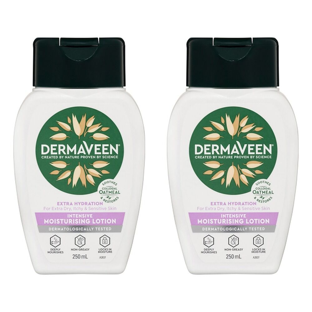 DermaVeen Extra Hydration Intensive Moisturising Lotion 250mL Pack of 2