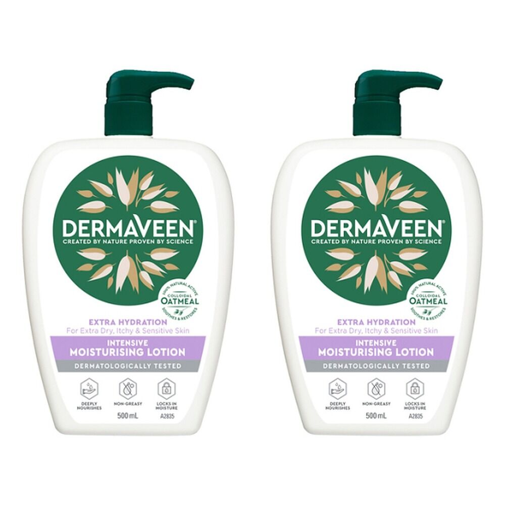 DermaVeen Extra Hydration Lotion for Extra Dry, Itchy & Sensitive Pack of 2