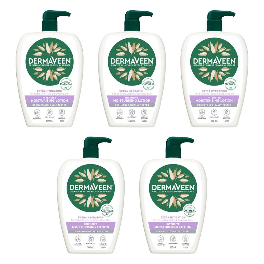 DermaVeen Extra Hydration Lotion for Extra Dry, Itchy & Sensitive Pack of 5