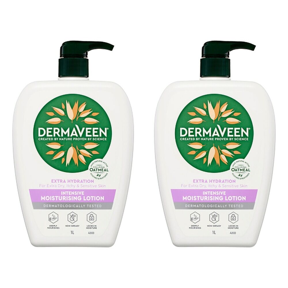 DermaVeen Extra Hydration Lotion for Extra Dry, Itchy & Sensitive Pack of 2
