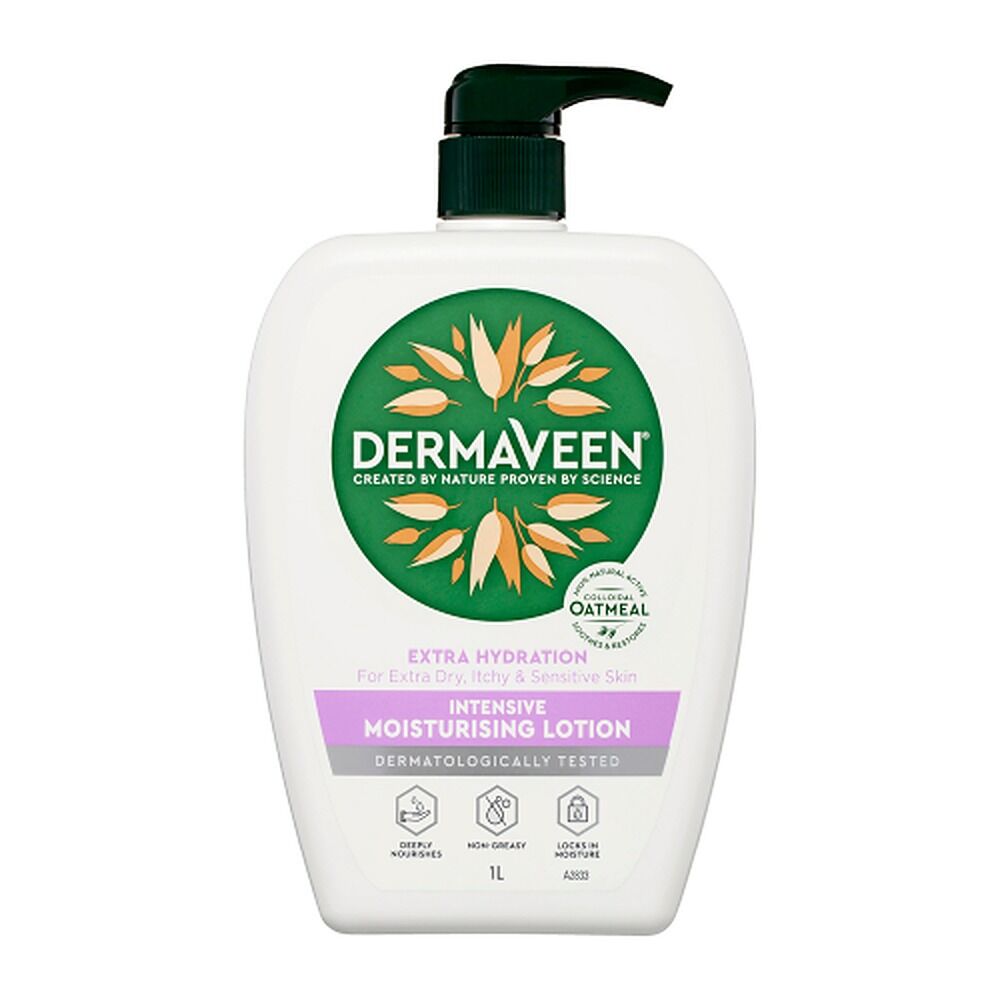 DermaVeen Extra Hydration Lotion for Extra Dry, Itchy & Sensitive Skin 1L