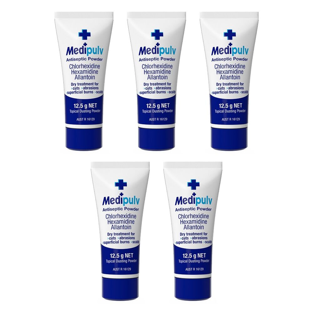 Medi Pulv Antiseptic Powder 12.5g Pack of 5
