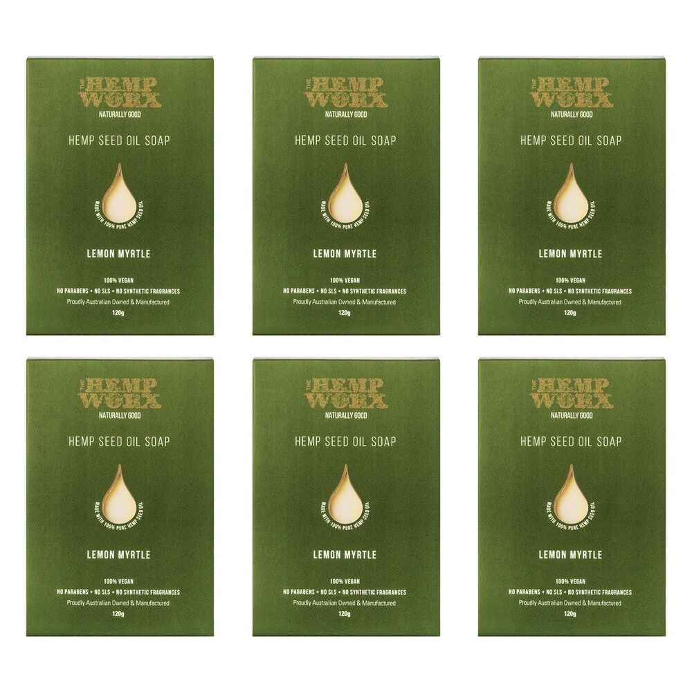 Hemp Worx Lemon Myrtle Soap 120g Pack of 6