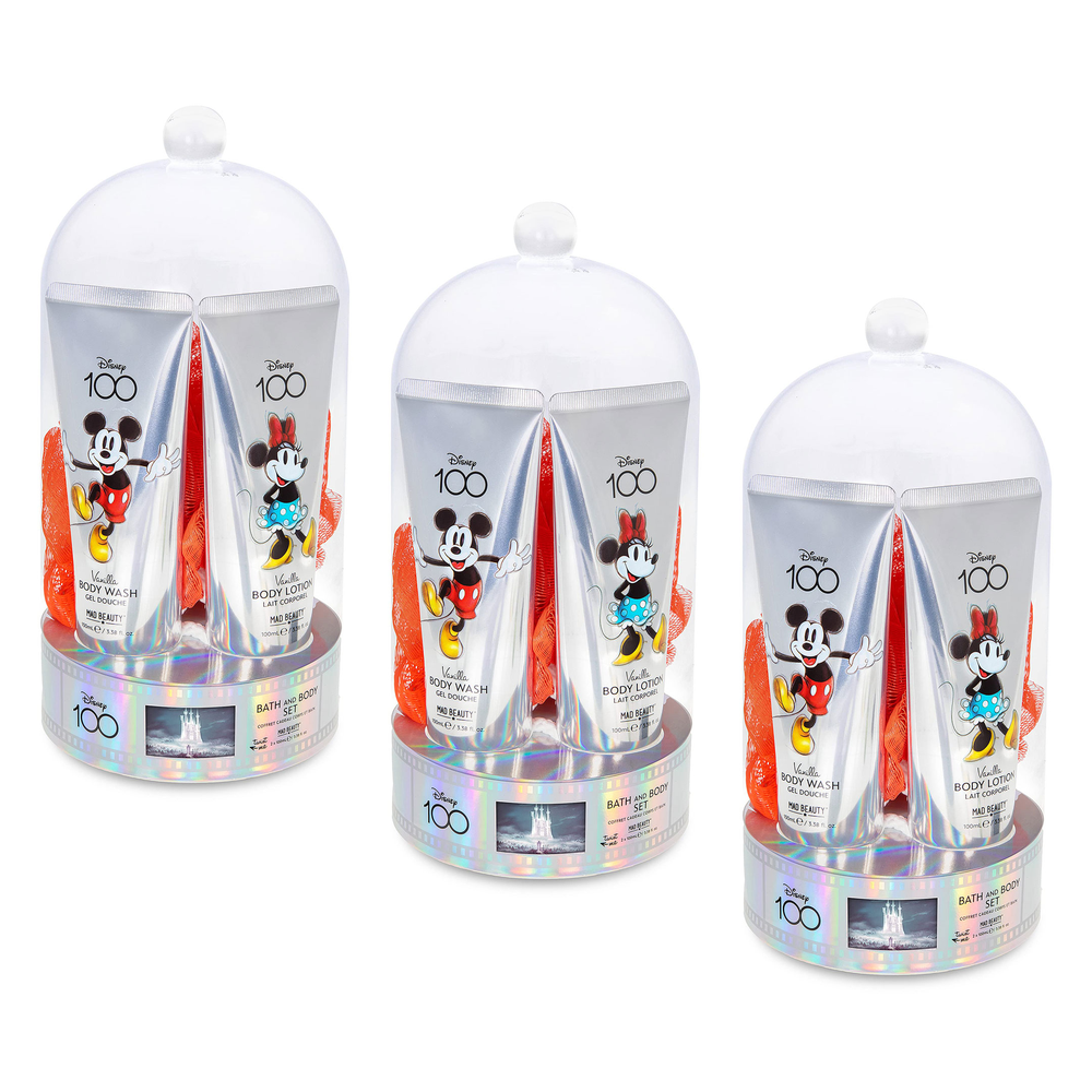 Disney 100 Year Celebration Mickey and Minnie Cloche Gift Set 3PC Pack of 3