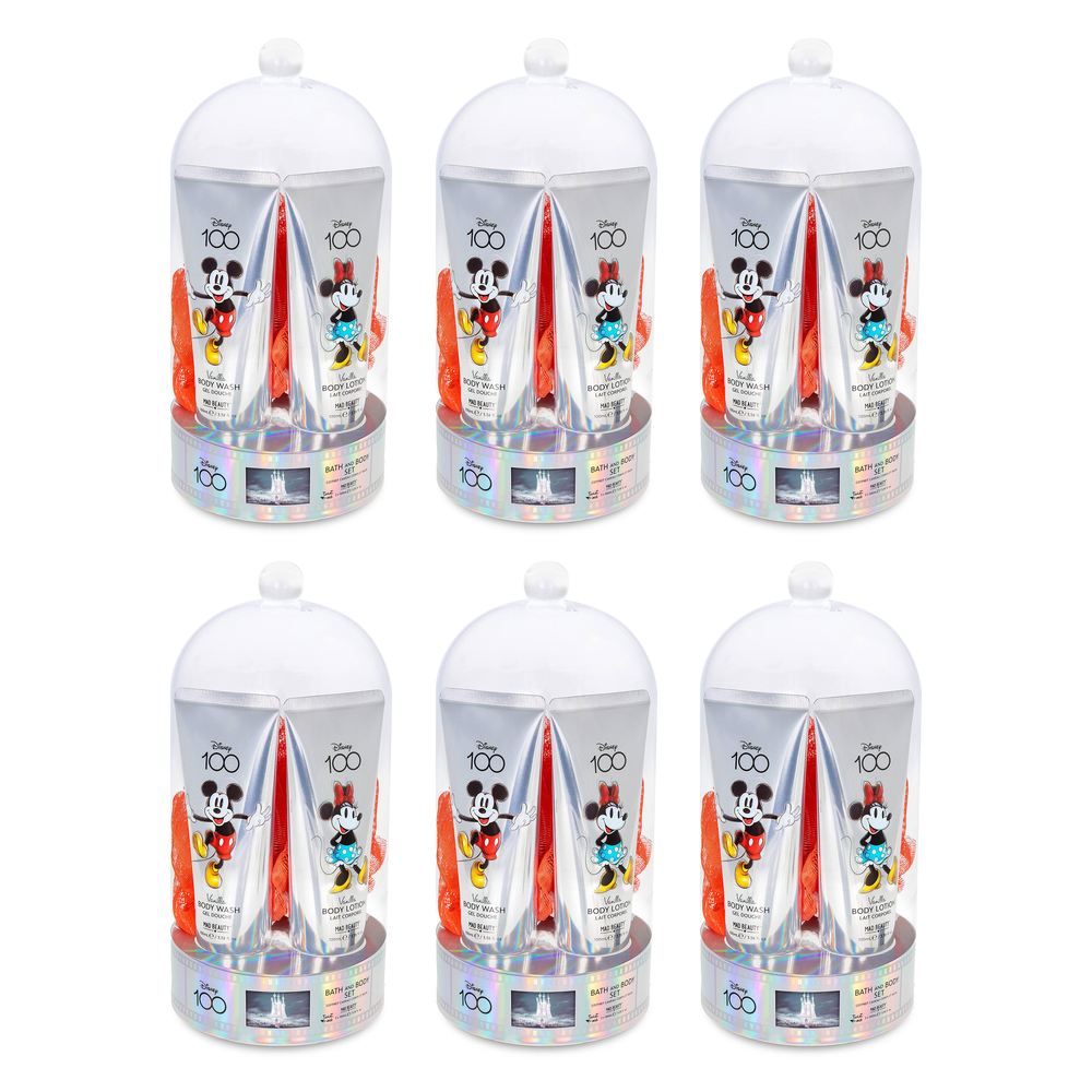 Disney 100 Year Celebration Mickey and Minnie Cloche Gift Set 3PC Pack of 6
