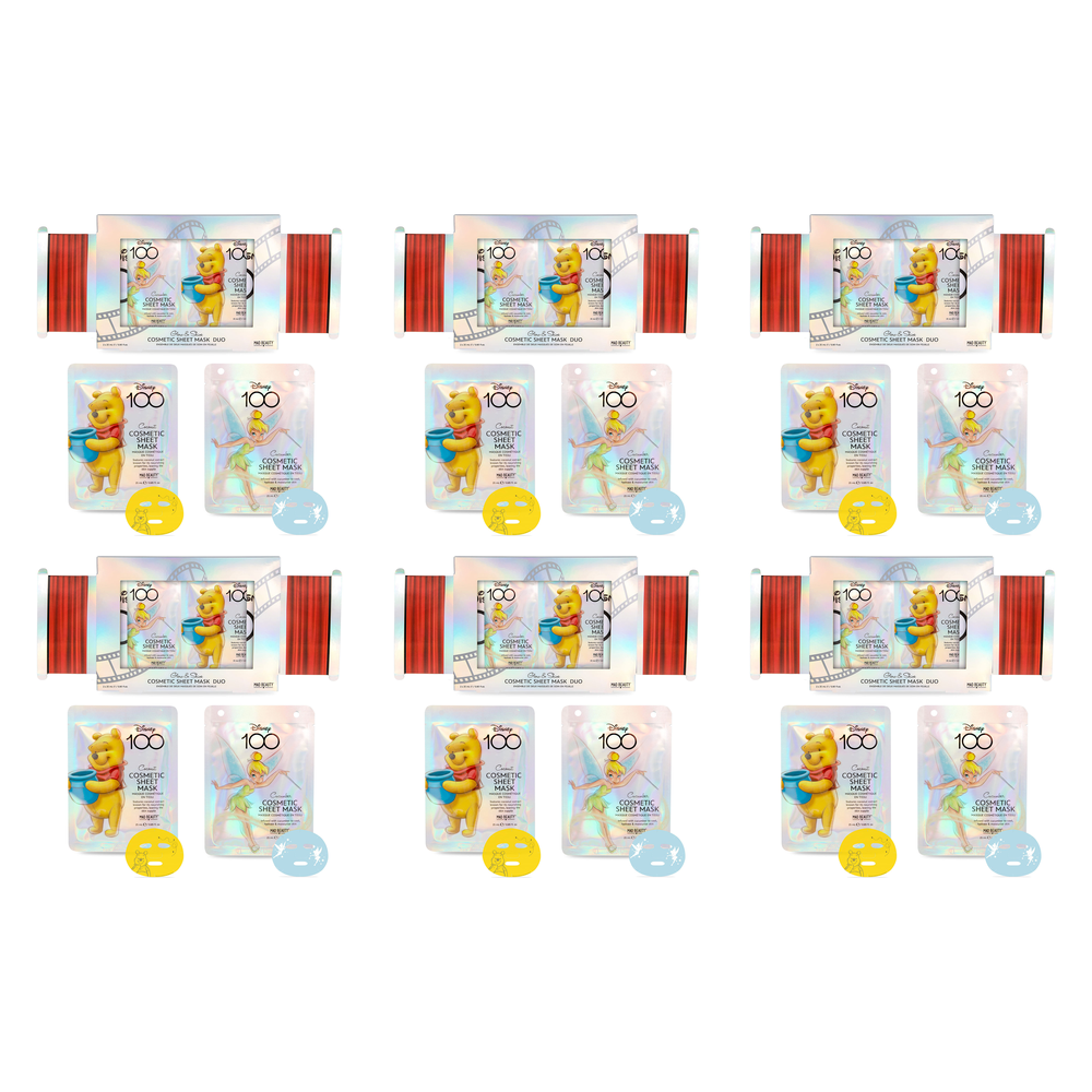 Disney 100 Year Celebration Pooh and Tinker Bell Mask Duo 2x25ml Pack of 6