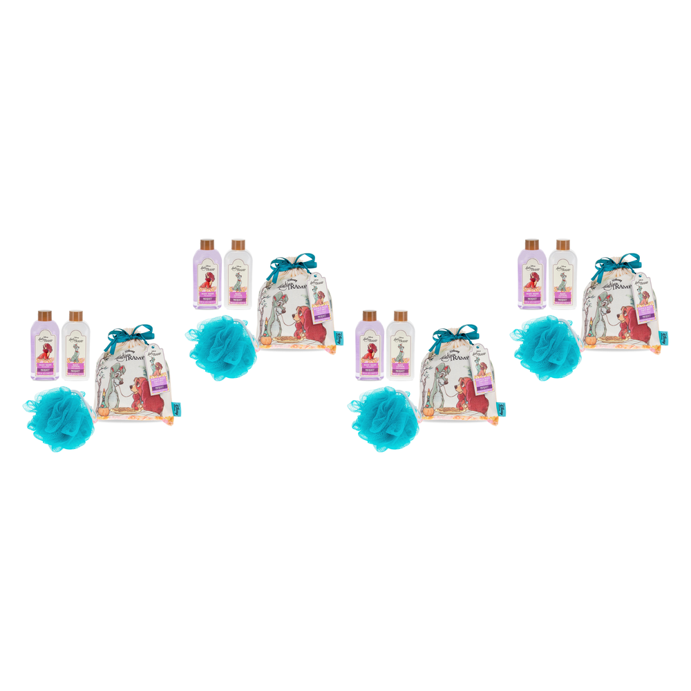 Disney Lady and the Tramp Bath and Body Trio Gift Set 100ml Pack of 4