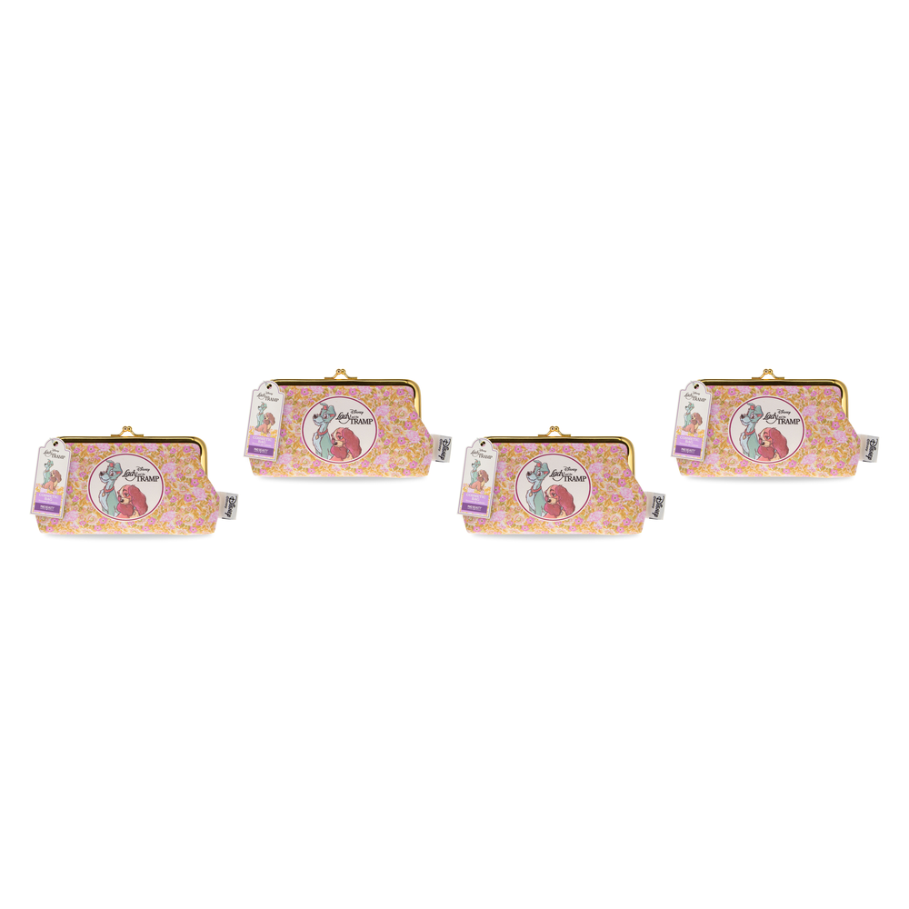 Disney Lady and the Tramp Cosmetic Bag Makeup Pouch 17x11cm Pack of 4
