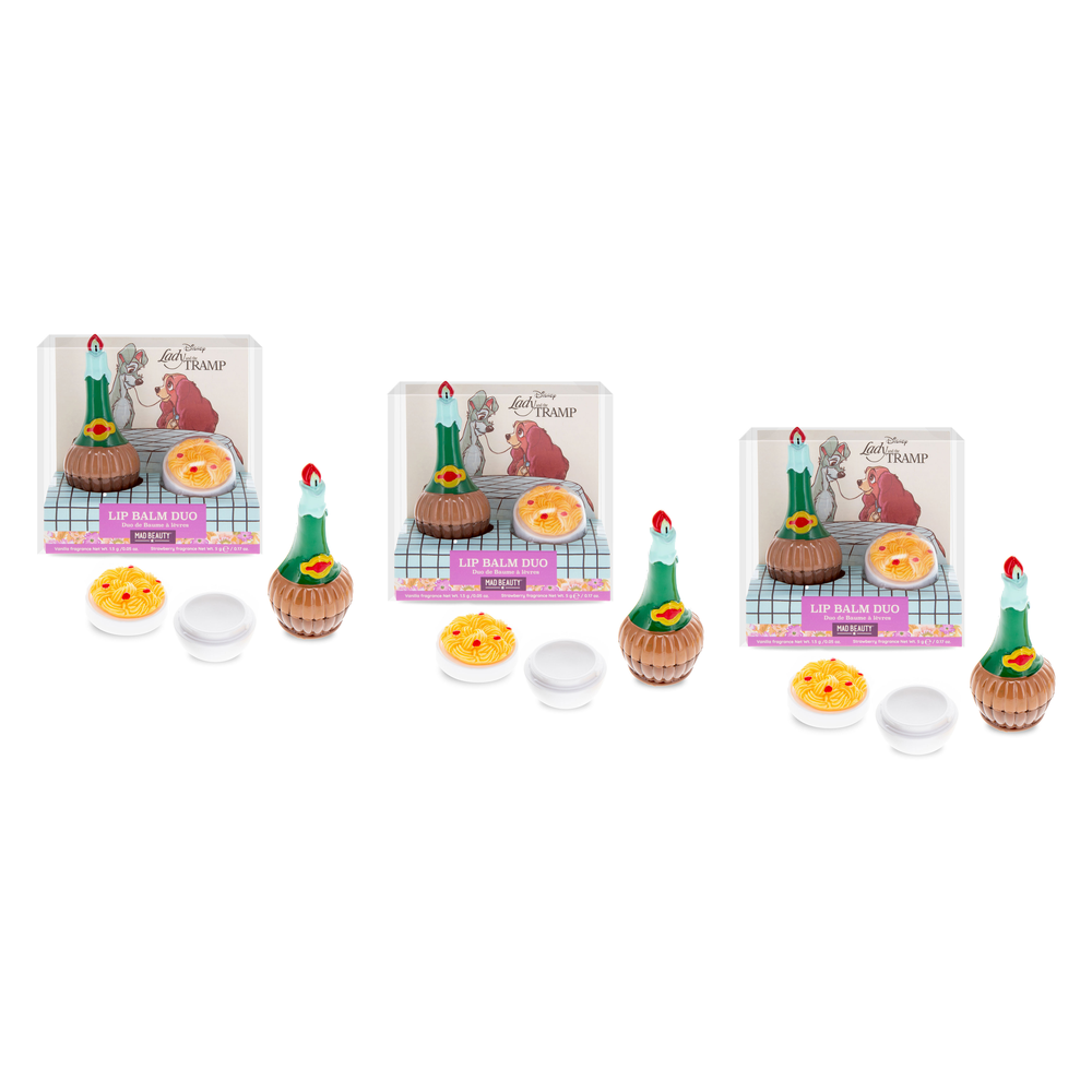 Disney Lady and the Tramp Novelty Lip Balm Duo 2x1.5g Pack of 3