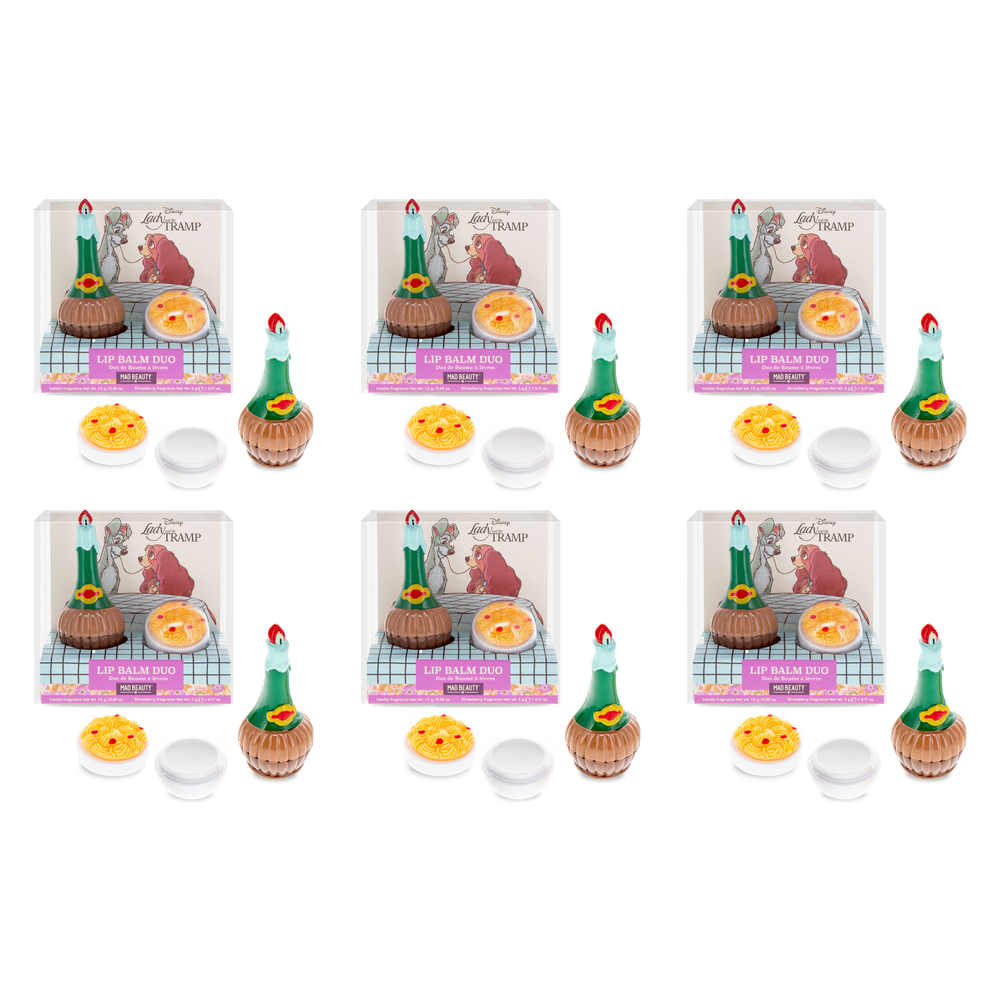 Disney Lady and the Tramp Novelty Lip Balm Duo 2x1.5g Pack of 6