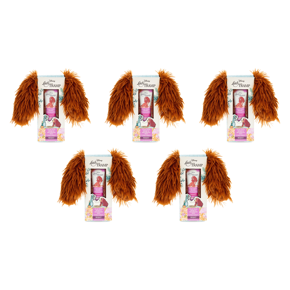 Disney Lady and the Tramp Mud Mask and Headband Duo Pack of 5