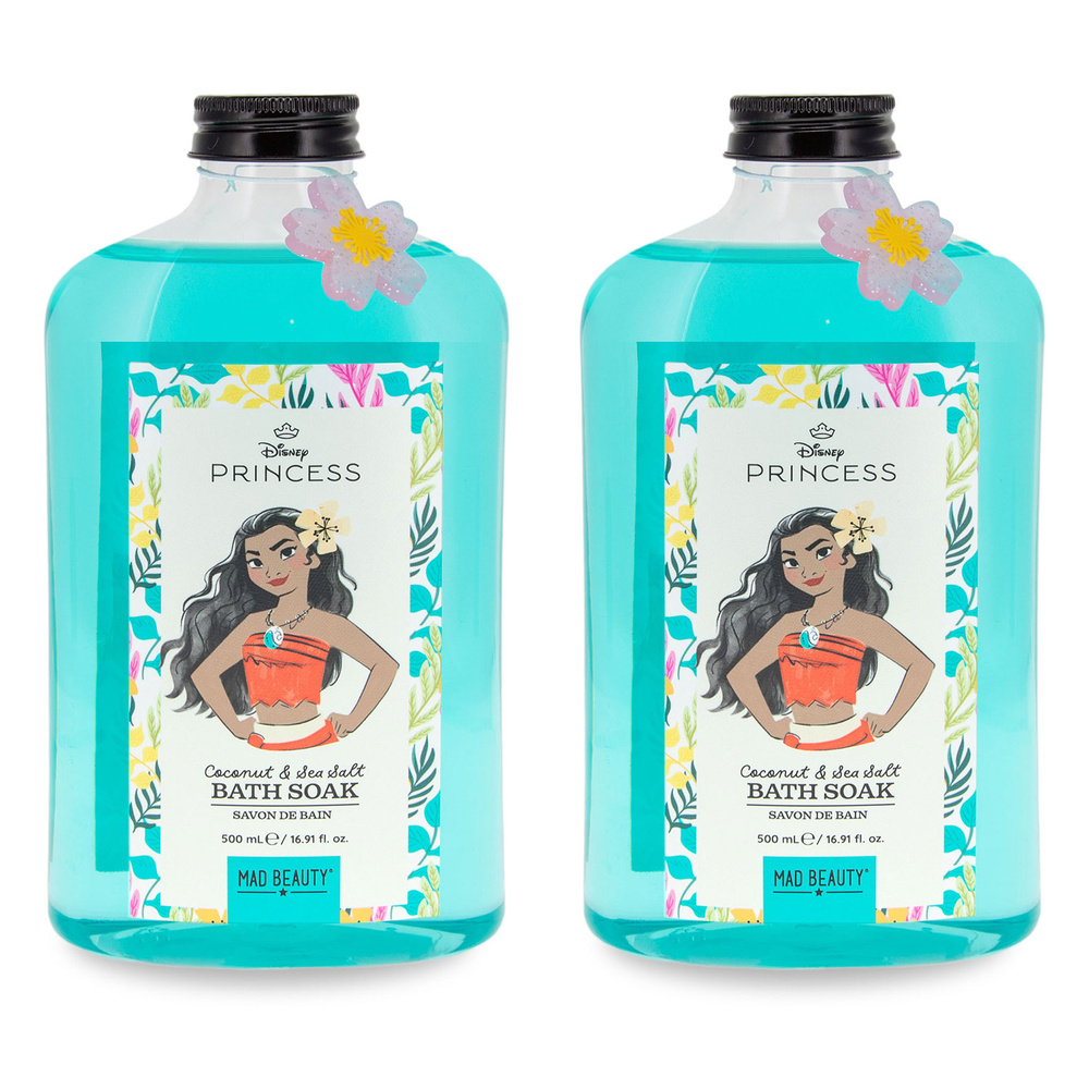 Disney Princess Moana Coconut and Sea Salt Bath Soak 500ml Pack of 2