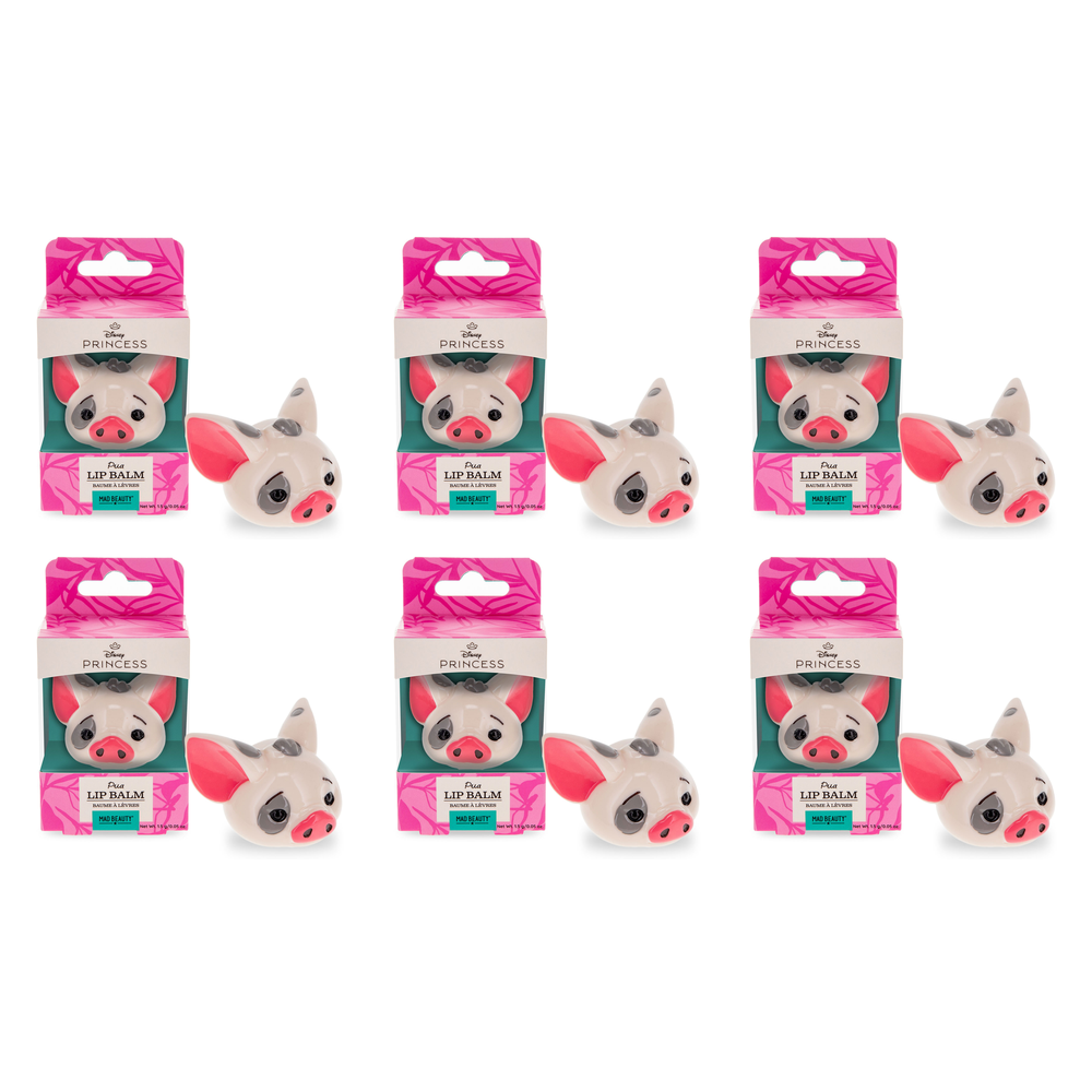 Disney Moana Pua Lip Balm 1.5g Disney Princess Novelty Lip Balm Pack of 6