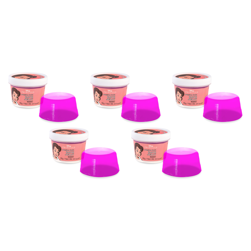Disney Princess Belle Bath Jelly 95g Passion Fruit Bath Gift Pack of 5