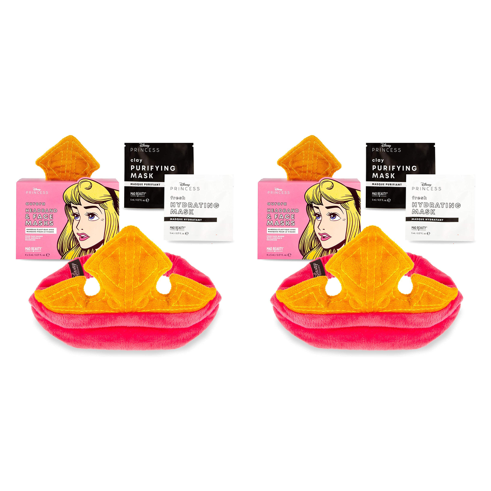 Disney Princess Aurora Headband and Face Mask Set 4 x 5ml Pack of 2