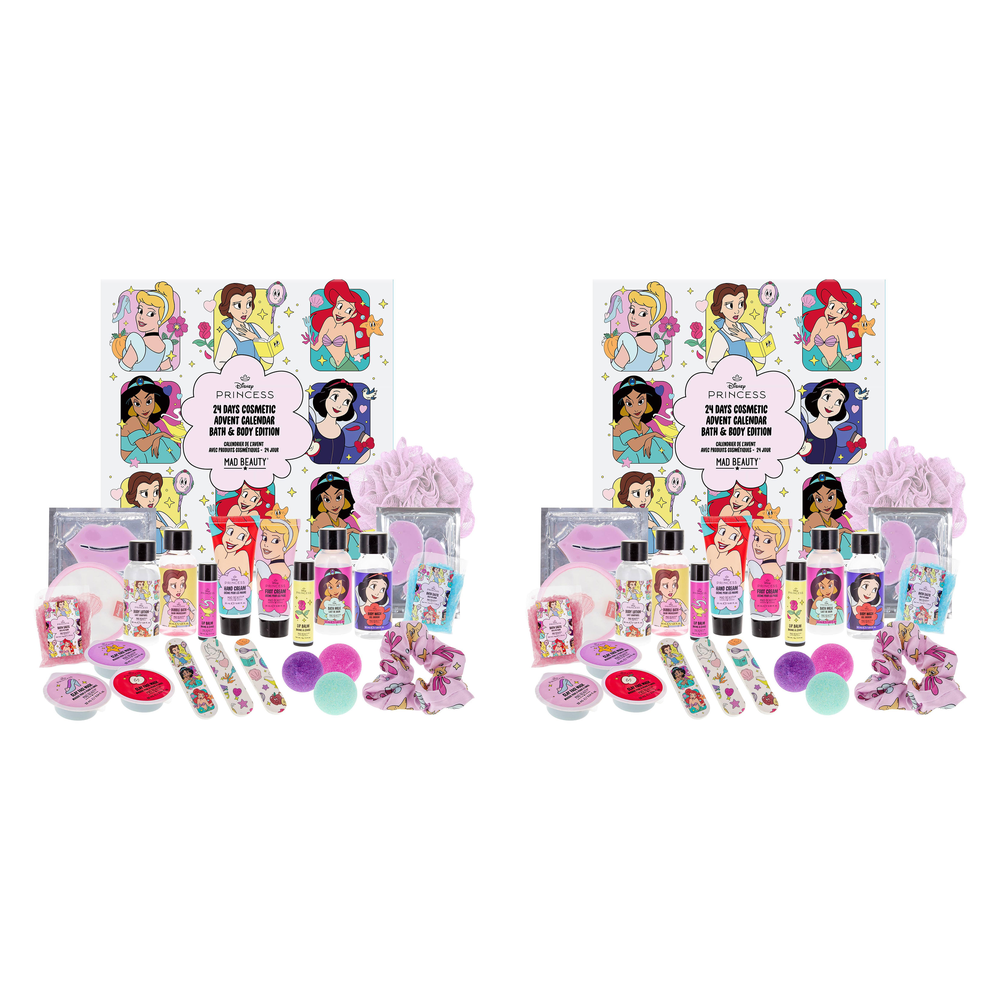 Disney Princess Express Yourself Advent Calendar 24pc Bath and Body Pack of 2