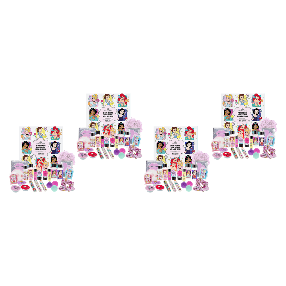 Disney Princess Express Yourself Advent Calendar 24pc Bath and Body Pack of 4
