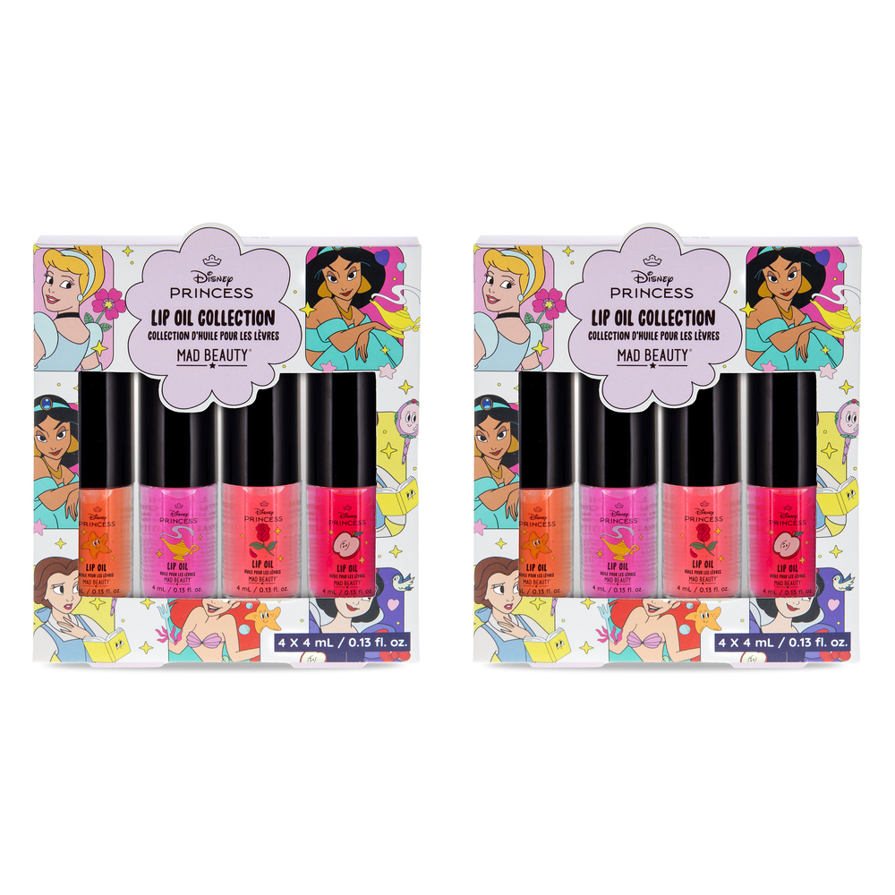 Disney Princess Express Yourself Lip Oil Collection 4 x 4ml Set Pack of 2