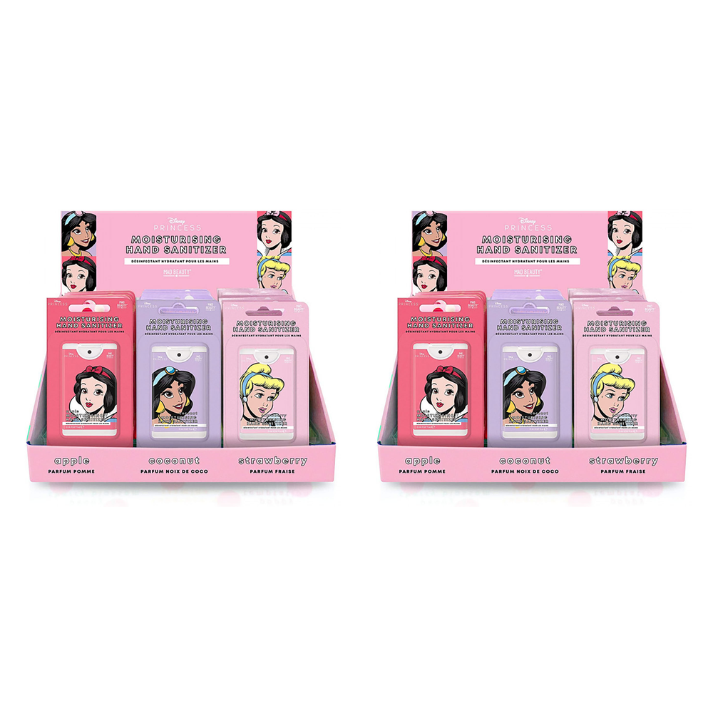 Disney Princess Moisturising Hand Sanitizer Counter Display of 24 Pack of 2