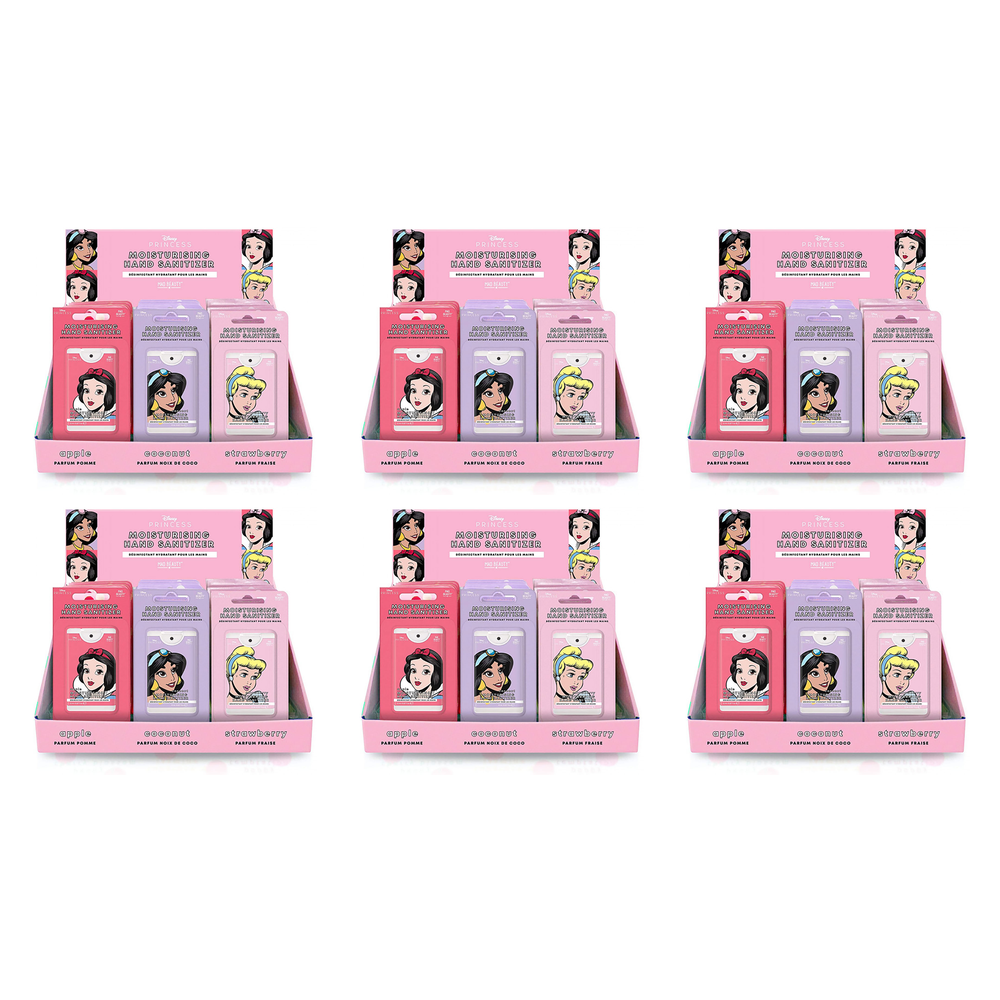 Disney Princess Moisturising Hand Sanitizer Counter Display of 24 Pack of 6