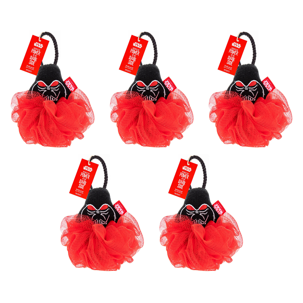 Disney Star Wars Dark Side Body Puff Darth Vader Bath Loofah Pack of 5