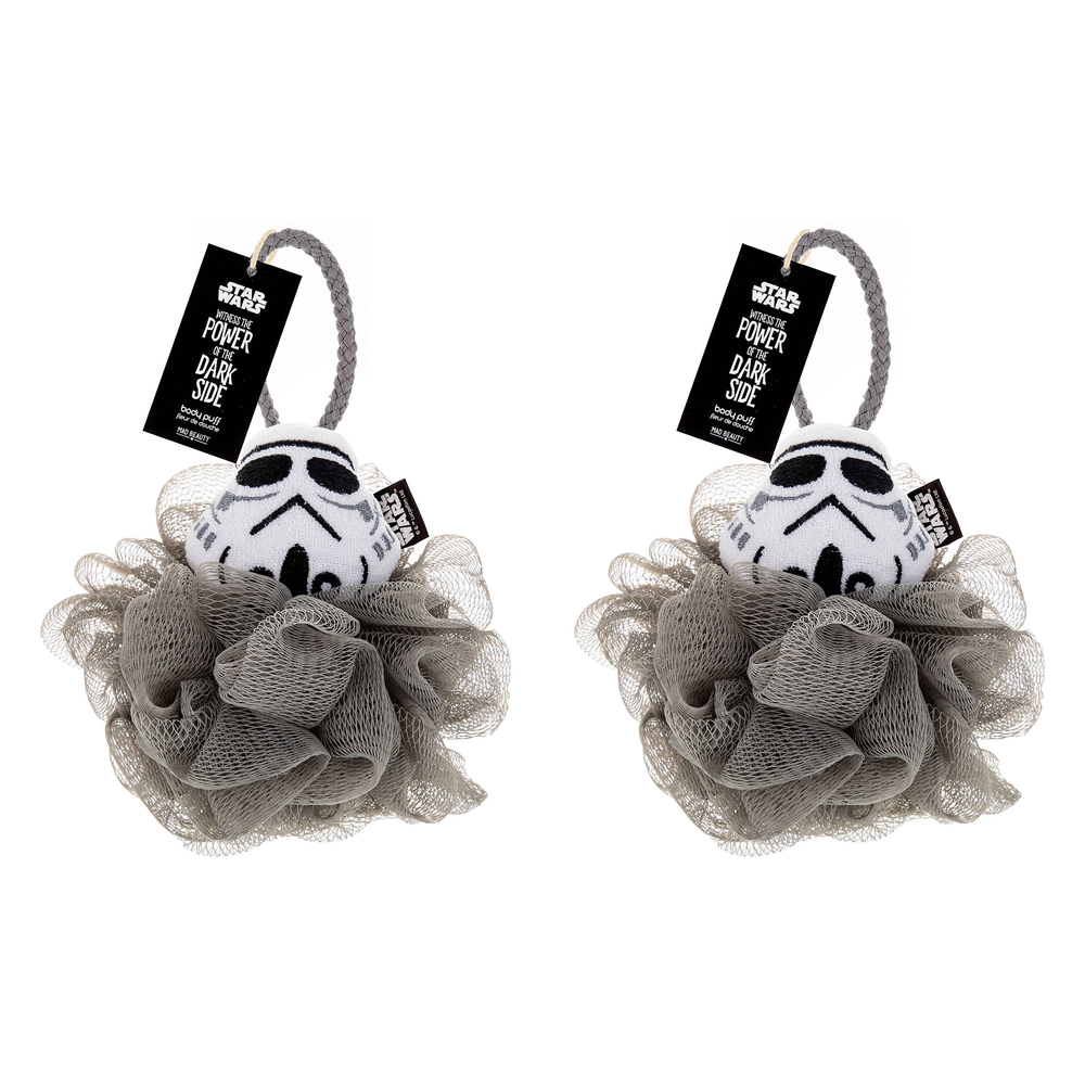 Disney Star Wars Dark Side Body Puff Stormtrooper Bath Loofah Pack of 2